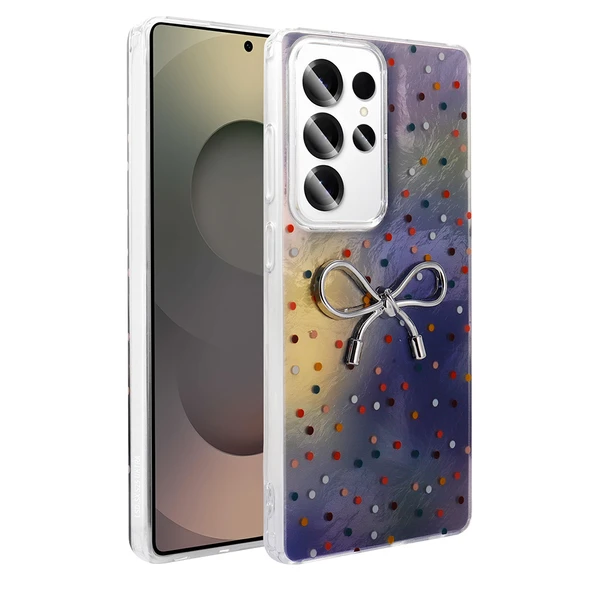 Zore Galaxy ile uyumlu S23 Ultra Kılıf Kamera Korumalı Figürlü Ponti Silikon Kapak - 12