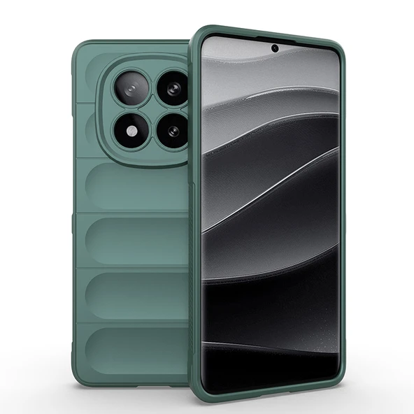 Zore Xiaomi ile uyumlu Redmi Note 14 Pro Plus Kılıf Esnek TPU Oyuklu Arka Yüzey Tasarımlı Etnik Silikon Kapak - 3