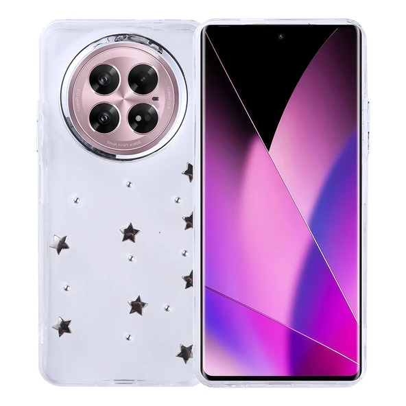 Zore İnfinix ile uyumlu Zero 40 5G Kılıf Airbag Tasarımlı Simli Şeffaf Kutup Kapak - 5