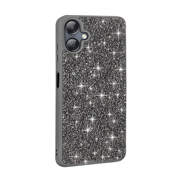 Zore Galaxy ile uyumlu A06 Kılıf Parlak Taşlı Tasarım Pırlanta Kapak - 7
