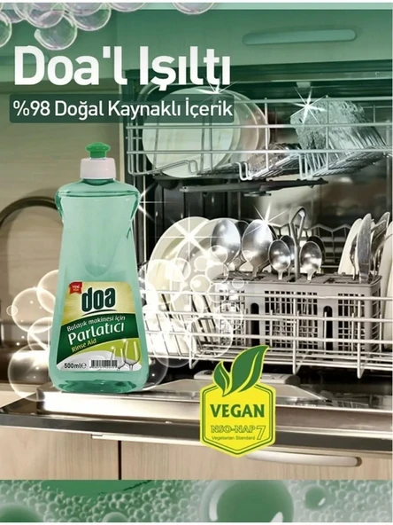 Doa Bulaşık Makinesi Parlatıcı 500 Ml Vegan x 2 Adet - 3