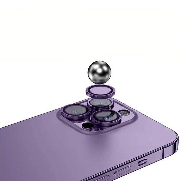 Zore Apple ile uyumlu iPhone 14 Pro Max Mikro Kamera Lens Koruyucu - Resim 7