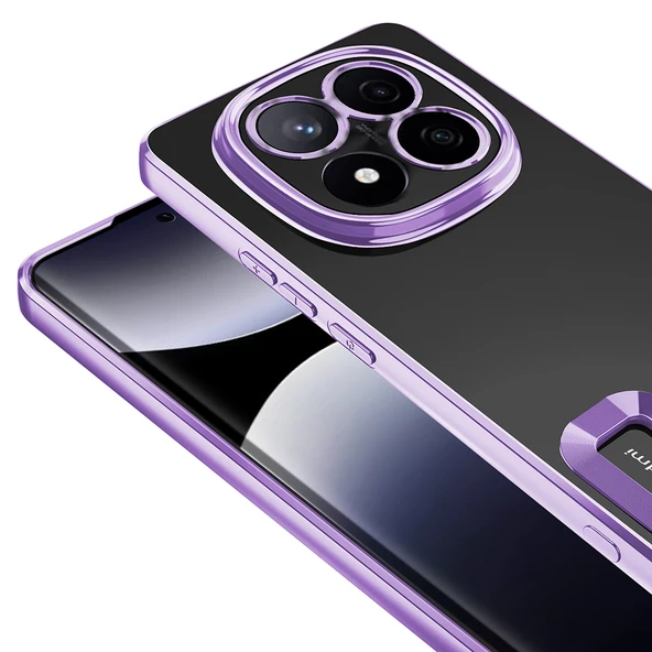 Zore Xiaomi ile uyumlu Redmi Note 14 Pro 5G Kılıf Kamera Korumalı Logo Gösteren Omega Kapak - 7