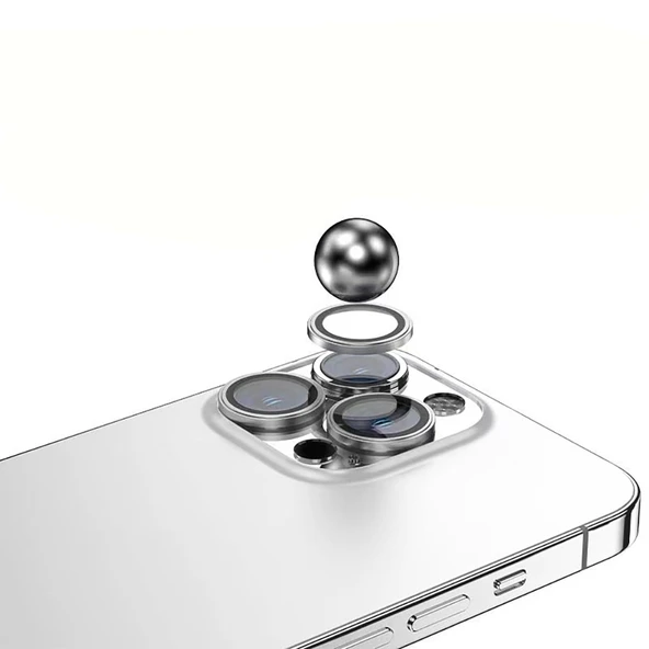 Zore Apple ile uyumlu iPhone 14 Pro Max Mikro Kamera Lens Koruyucu - Resim 9