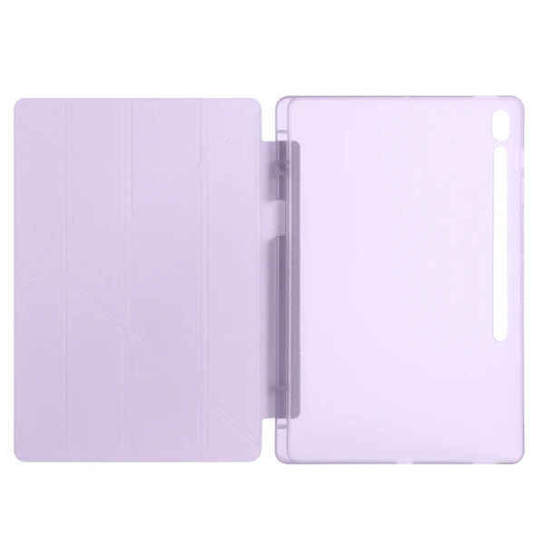 Zore Galaxy ile uyumlu Tab S10 FE Plus Kılıf Tri Folding Kalem Bölmeli Standlı Kılıf - Resim 11