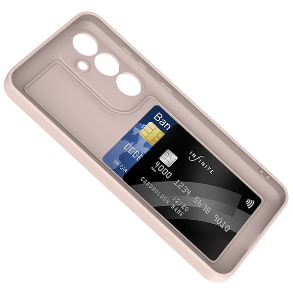 Zore Galaxy ile uyumlu S24 FE Kılıf Kamera Korumalı Kartlık Hazneli Vitra Kapak - 11