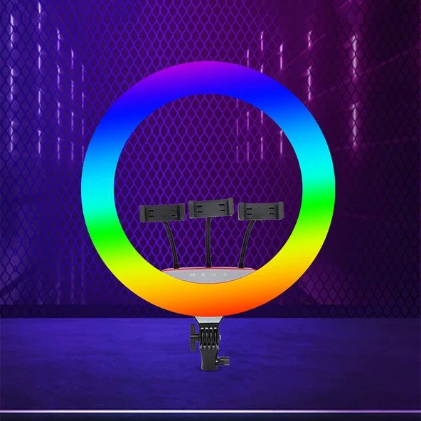 Zore LJJ18 RGB Light 45cm Işıklı Telefon Tutucu Ring Light - 2