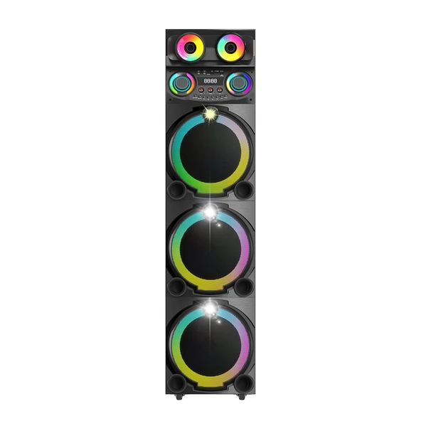 Zore GD-3127 Dijital LED Göstergeli Mikrofonlu RGB TWS Üçlü 12 inç Stereo Bass Kablosuz Karaoke Hoparlör - 2