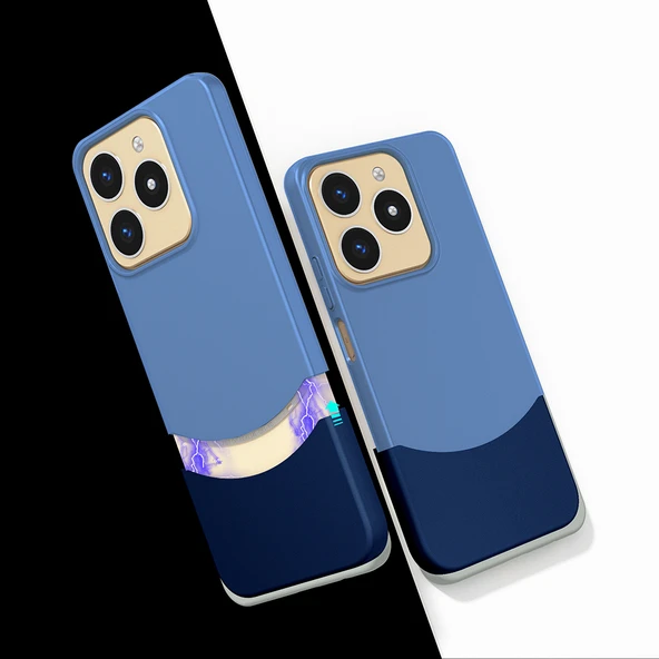 Zore Realme ile uyumlu C61 Kılıf Mıknatıslı Duble Kapak - 7