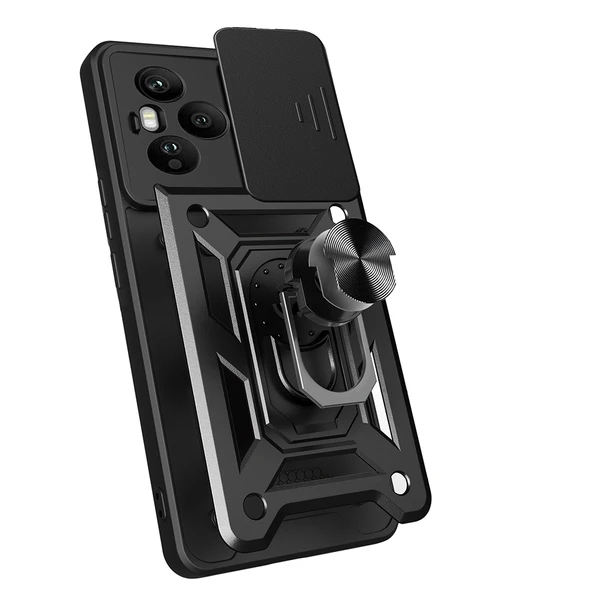 Zore Honor 400 Pro Kılıf Magnetik Standlı Kamera Korumalı Sürgülü Vega Kapak - 8