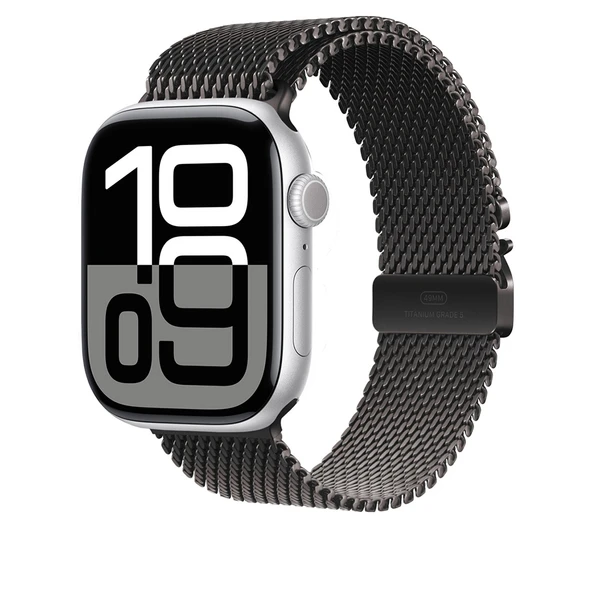 Apple Watch 10 46mm Zore KRD-100 Titanyum Hasır Kordon - 6