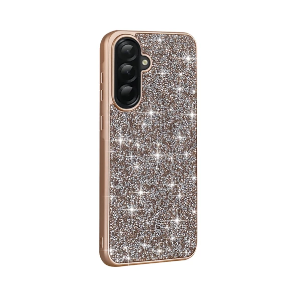 Galaxy A56 Kılıf Parlak Taşlı Tasarım Zore Pırlanta Kapak - 4