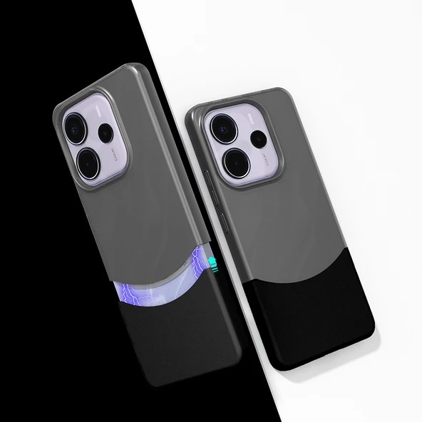 Zore Xiaomi ile uyumlu Redmi Note 14 4G Kılıf Mıknatıslı Duble Kapak