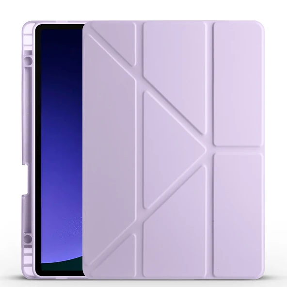Zore Galaxy ile uyumlu Tab S10 Lite Kılıf Tri Folding Kalem Bölmeli Standlı Kılıf - 2
