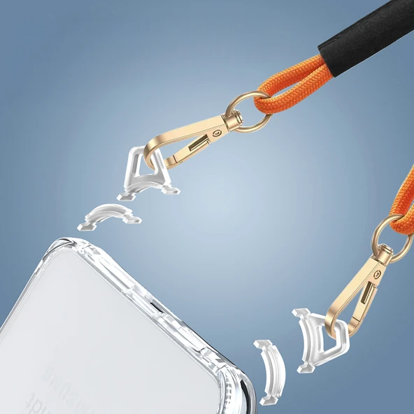 Zore Galaxy ile uyumlu S25 Edge Kılıf Airbagli Takılabilir Askı Aparatlı Snap Silikon Kapak - 8