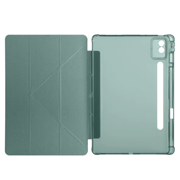 Zore Lenovo ile uyumlu Idea Tab Pro 12.7 TB-373FU Kılıf Tri Folding Kalem Bölmeli Standlı Kılıf - Resim 12