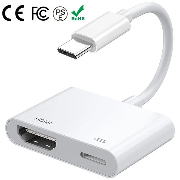 Zore Type-C to Type-C PD100W + HDMI 4K@30Hz 2in1 Adaptör - 10