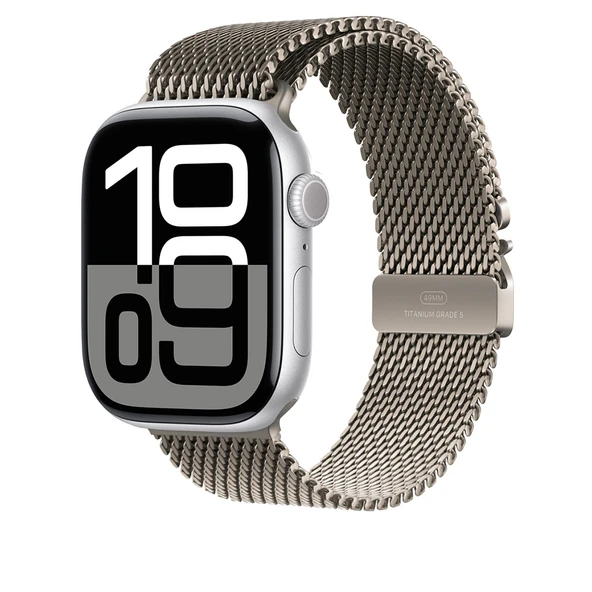Apple Watch 10 46mm Zore KRD-100 Titanyum Hasır Kordon - 1