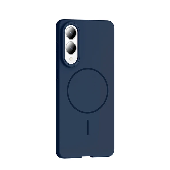 Zore Galaxy ile uyumlu S25 Edge Kılıf M-safe Şarj Özellikli Ruby Sert Kapak - 6