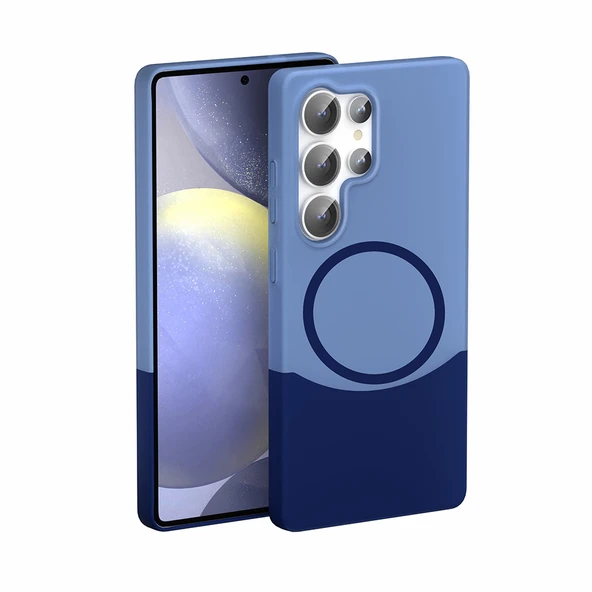 Zore Galaxy ile uyumlu S25 Ultra Kılıf M-Safe Şarj Özellikli Mıknatıslı Duble Kapak - 8
