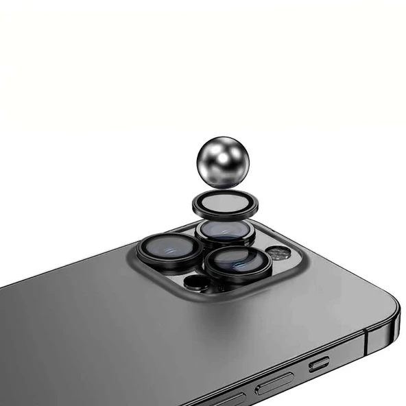 Zore Apple ile uyumlu iPhone 14 Pro Max Mikro Kamera Lens Koruyucu - Resim 6