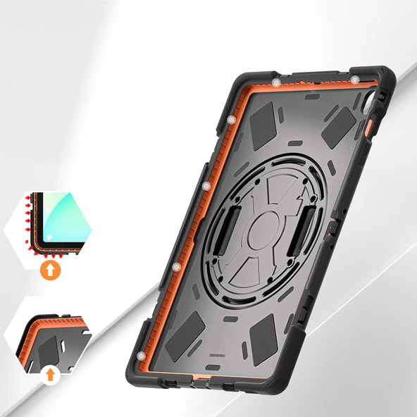 Zore Galaxy ile uyumlu Tab S10 FE Plus Defender Tablet Silikon - 10