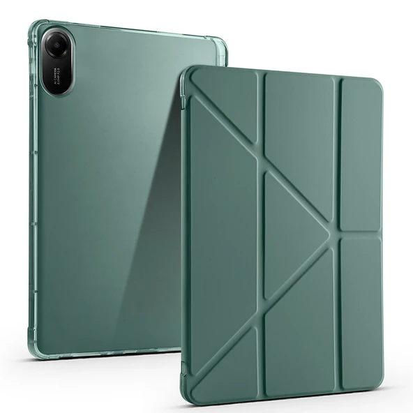 Zore Xiaomi ile uyumlu Redmi Pad 2 Kılıf Tri Folding Kalem Bölmeli Standlı Kılıf - Resim 10