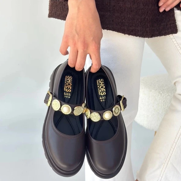 BİÇOMİ Okira Kahverengi Cilt Oxford Ayakkabı - Resim 4