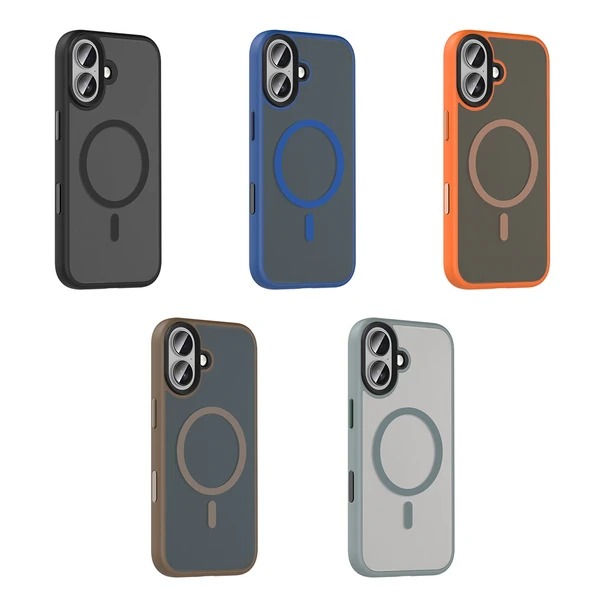 Zore Apple ile uyumlu iPhone 17 Kılıf Mat Arka Yüzey Wireless Şarj Özellikli Flet M-safe Kapak - Resim 12