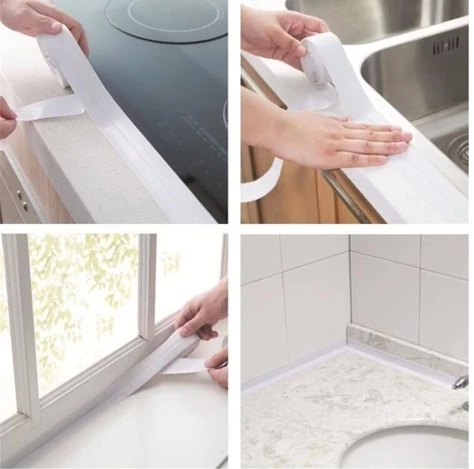 CEYLAN ADAM  BEYAZ Su Sızdırmaz Lavabo Kenar Bandı (3.2m) - Resim 2