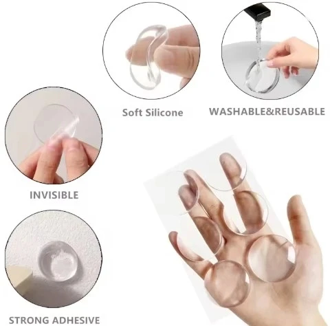 CEYLAN ADAM  Şeffaf  Silikon Mobilya ve Kapı Durdurucu Darbe Pedi 6 lı - Resim 3