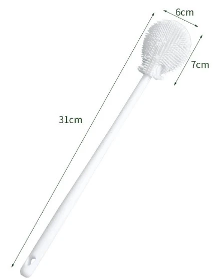 CEYLAN ADAM  Kavanoz ve Biberon Yıkama Fırçası Silikon Beyaz - Resim 3