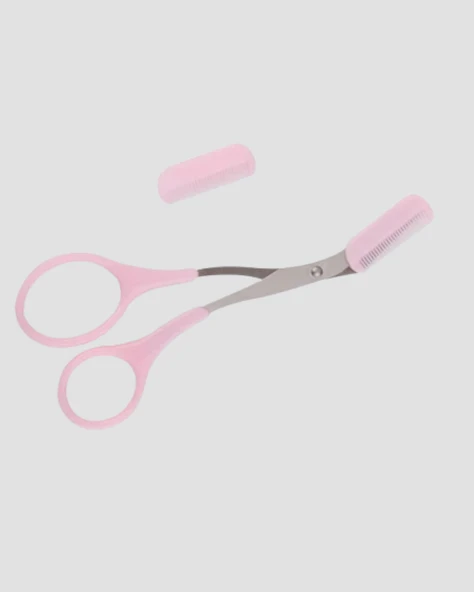 Tarak ve Fırça Başlıklı Kaş Şekillendirme Makası - Resim 5