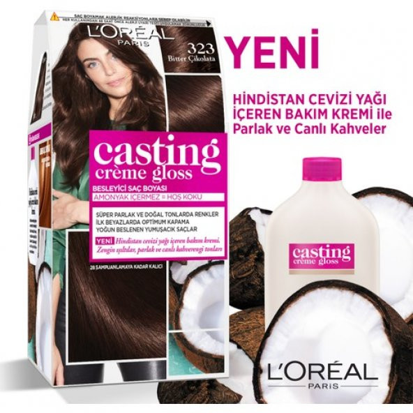 LOréal Paris Casting Crème Gloss Saç Boyası 323 Bitter Çikolata - 2