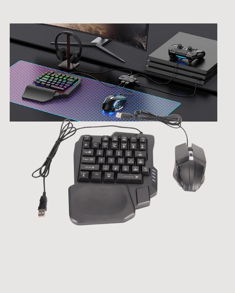 Mobil PUBG Oyuncuları İçin 5in1 Klavye Mouse Oyun Seti – BT5.3 Destekli - 2