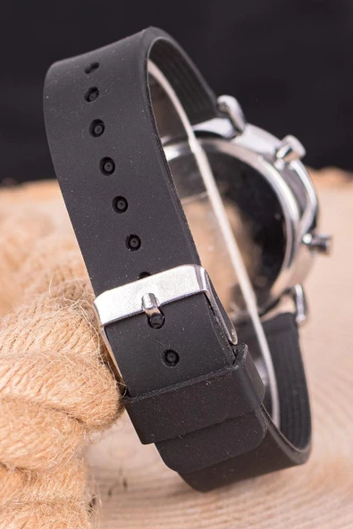 SaaTTino Unisex Gümüş Renk Dijital Led Ekran Silikon Kordonlu Kol Saati ST-304005 - 3