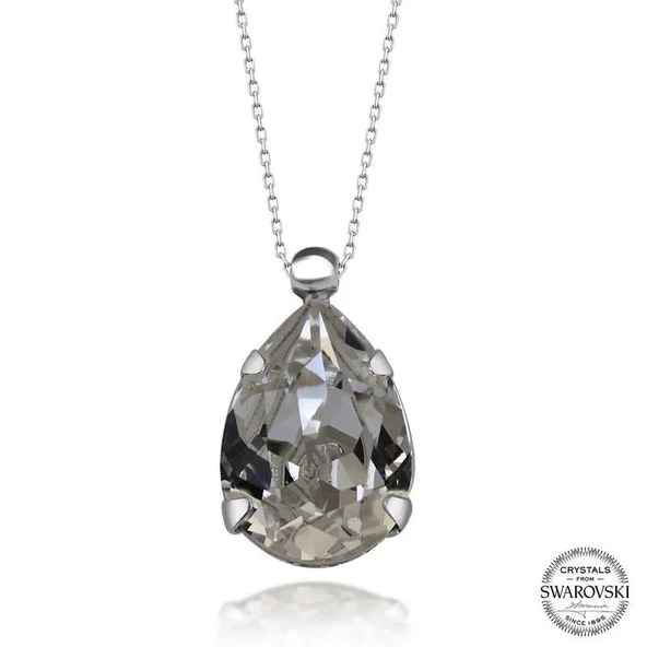 Supertrend Swa Crystal Taşlı Damla Gümüş Kadın Kolye ürün görseli