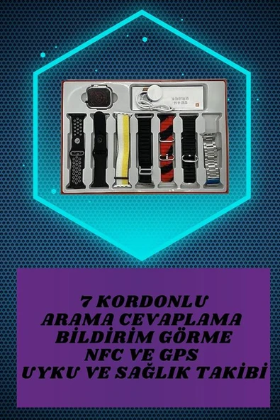 7 Kordonlu Akıllı Saat Ve Aynalı Bluetooth Kulaklık Powerbank Dijital Göstergeli - 3