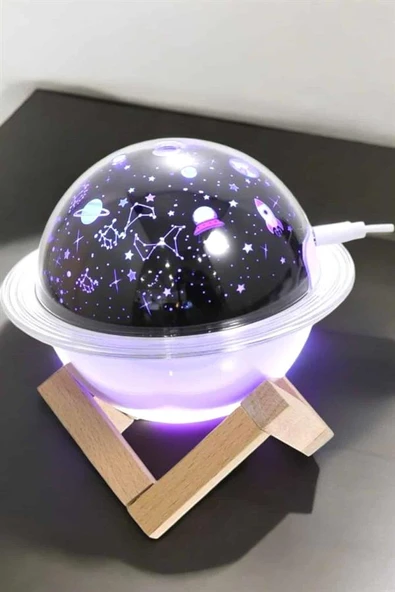 Hava Nemlendirici Projeksiyon Görünümlü USB Bağlantılı Aromaterapi - 3