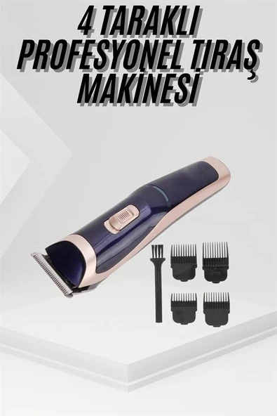 Tıraş Makinesi 4 Başlıklı Paslanmaz Çelik Bıçaklı Tüm Saç Tiplerine Uygun - Resim 3