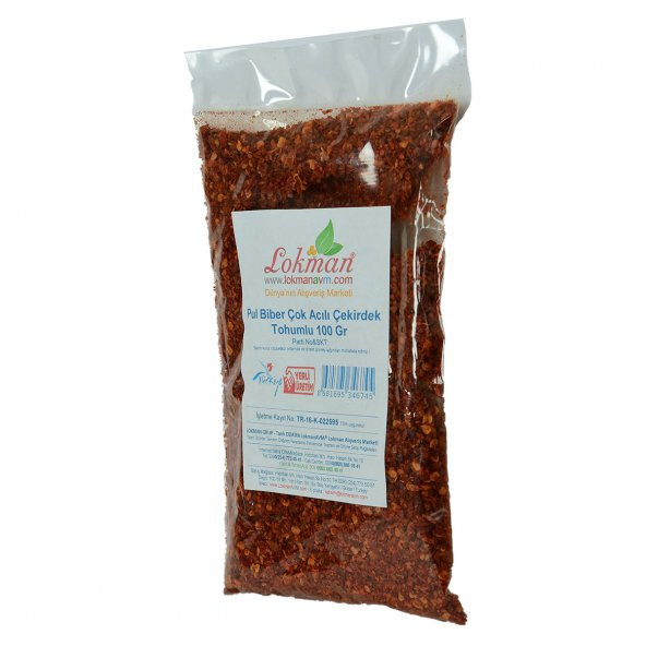 LokmanAVM Pul Biber Çok Acılı Çekirdek Tohumlu 100 Gr Paket - Resim 4