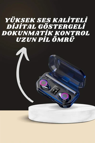 Yeni Nesil Akıllı Saat ve Bluetooth Kulaklık Kampanyası Dijital Göstergeli Powerbankli