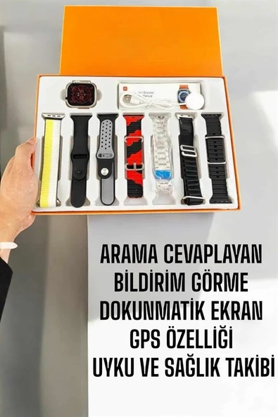 Akıllı Saat 7 Farklı Kordonlu Arama Cevaplayan Bildirim GPS Özelliği - Resim 4