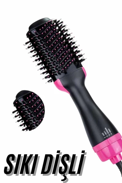 Saç Kurutma Makinesi Saç Düzleştirici Fön Tarak Isı Ayarlı Sıkı Dişli - 4