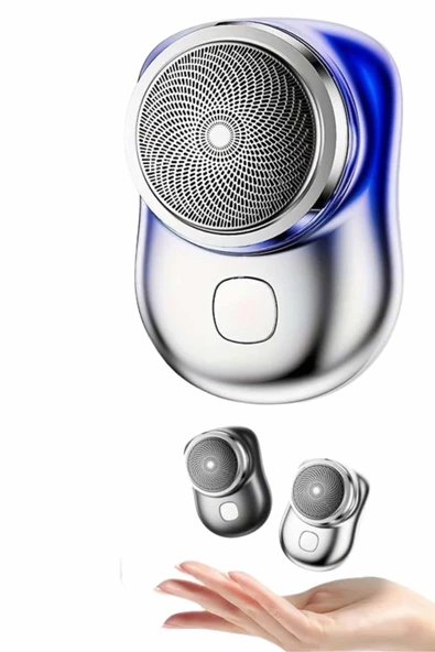 Kablosuz Tıraş Makinesi Günlük Hızlı Taşınabilir Şarjlı Yuvarlak Paslanmaz Çelik - Resim 4