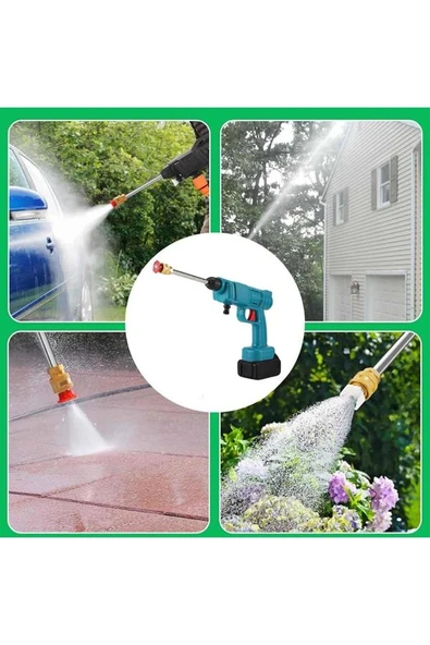 Şarjlı Ve Yüksek Basınçlı Oto Yıkama Makinesi Ve Sulama Tabancası Bahçe Yıkama Makinesi
