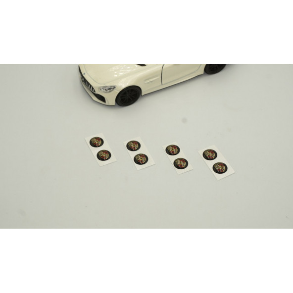 Porsche Logo Jant Torpido Direksiyon 9mm Damla Sticker Logo Seti - 3