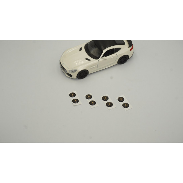 Lamborghini Logo Jant Torpido Direksiyon 9mm Damla Sticker Logo Seti - 2