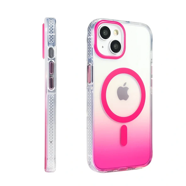 Apple iPhone 13 Kılıf M-safe Şarj Özellikli Transparan Renk Geçişli Zore Toros Kapak - Resim 10