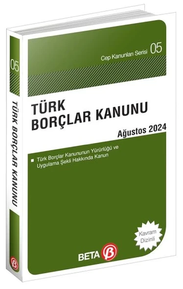 Türk Borçlar Kanunu - Ağustos 2024 ürün görseli